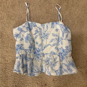 Target Blue Floral Crop Top